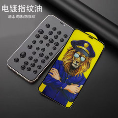 適用iPhone11鋼化膜14ProMax防靜電Xr電鍍指紋油12蘋果13防窺膜