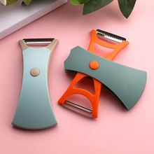 二合一瓜果削皮器厨房家用多功能瓜果刨花边去皮两用刨子旋转收纳