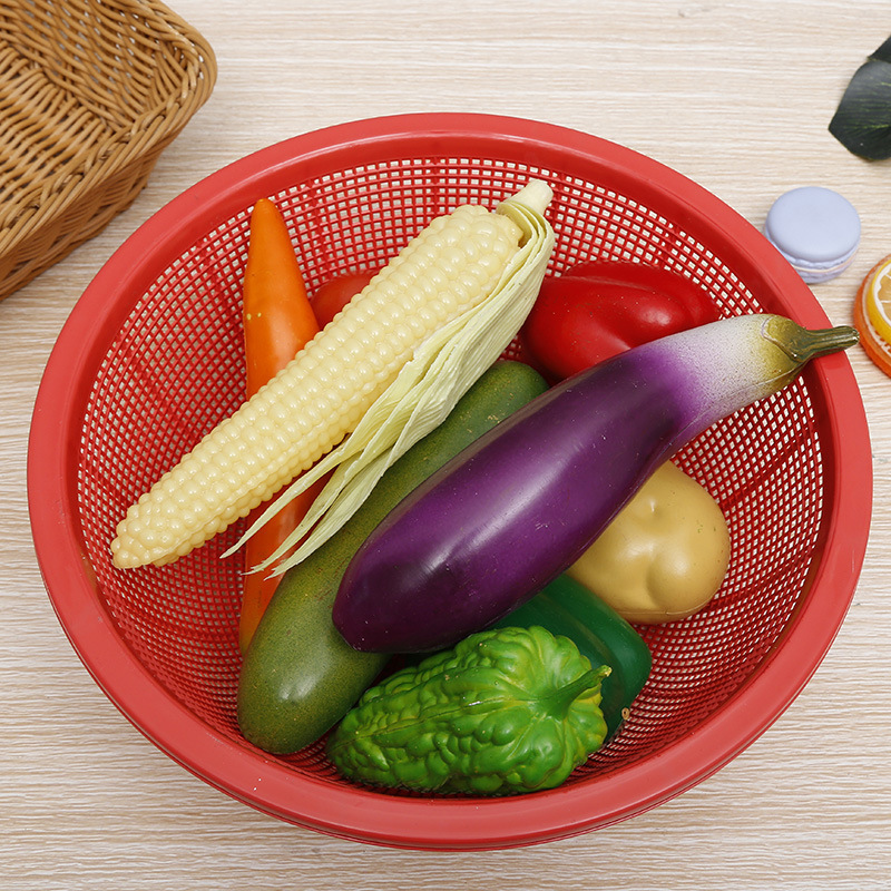 メーカーが果物かごを洗うプラスチック製の水たまりかごの野菜を洗う貯蔵かごの1元のソースは米を洗う2元の円形の大きい卸売りです。