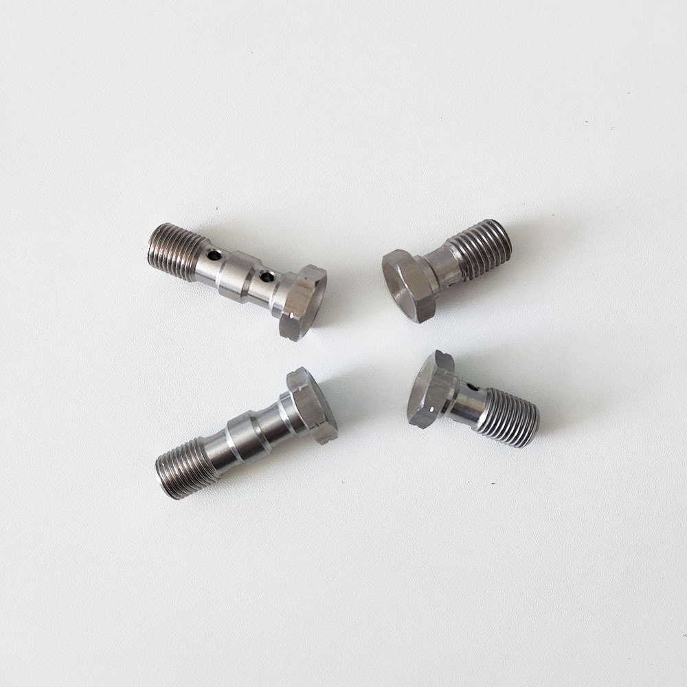 Stainless Steel M10X1.0/1.25Mm Brake Pipe Joint Adapter Motorcycle Brake Cylinder Single Elbow Bolt