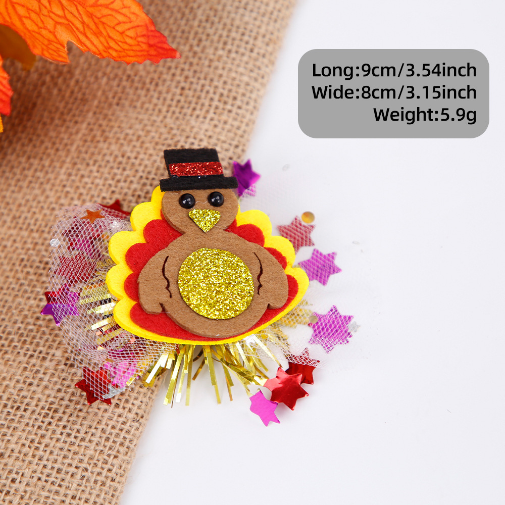 Día de Acción de Gracias accesorios para mascotas calabazas turquía mallas brocas de cabello perros gatos otoño festival de cosecha fiesta decoración tarjeta de cabello
