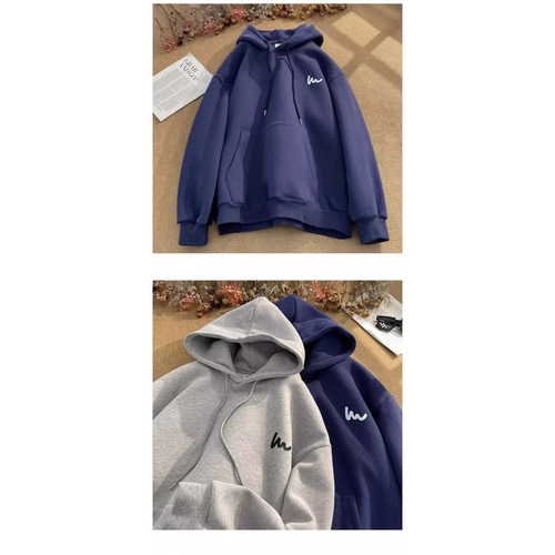 Men's Hooded Sweatshirt, Spring and Autumn Season, Ins Hong Style, Loose Fit, Trendy Brand, Letter Print, Versatile Jacket