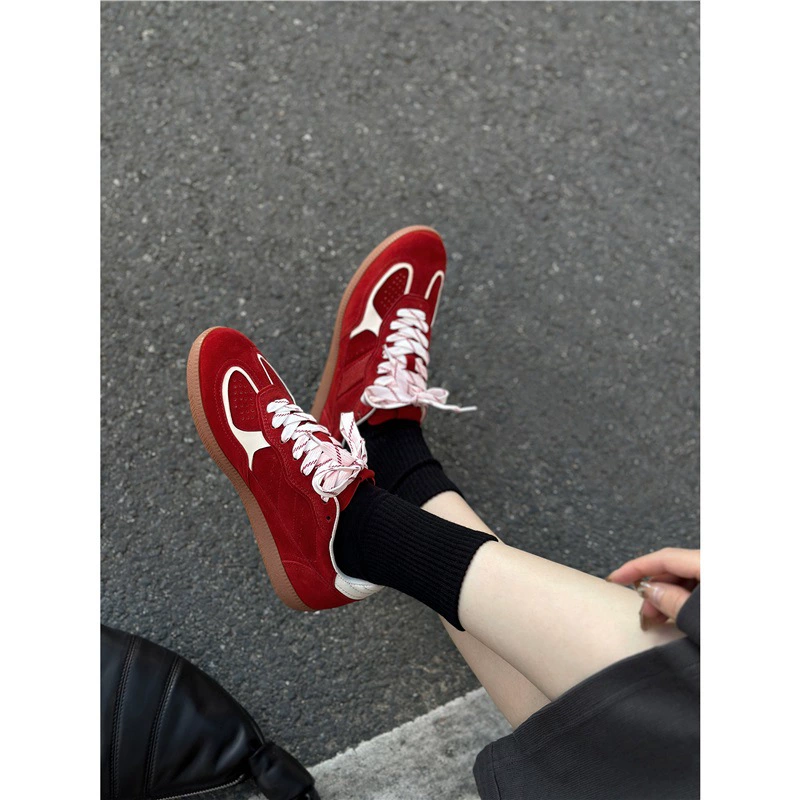 2025 новая модель оптом разработка безбрендовые нишевые ручной работы немецкие тренировочные кроссовки женские разноцветные контрастные ретро повседневные кроссовки