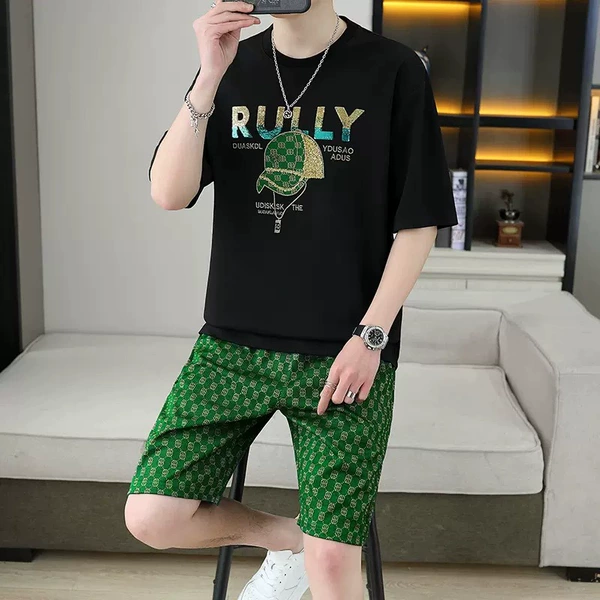 Black set, T-shirt, shorts