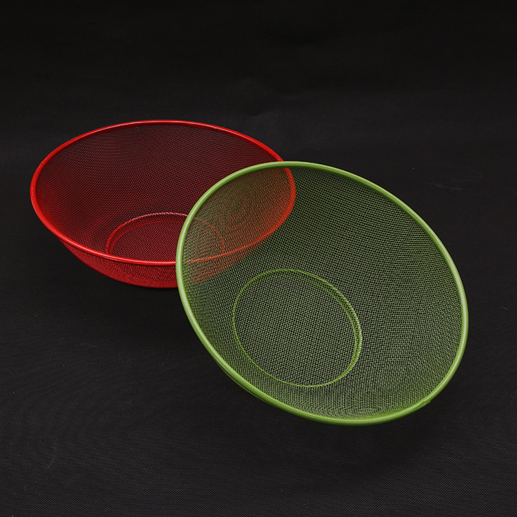 家用厨房彩洗菜篮子洗菜盆网篮圆形水果篮家用沥水淘米彩米篮