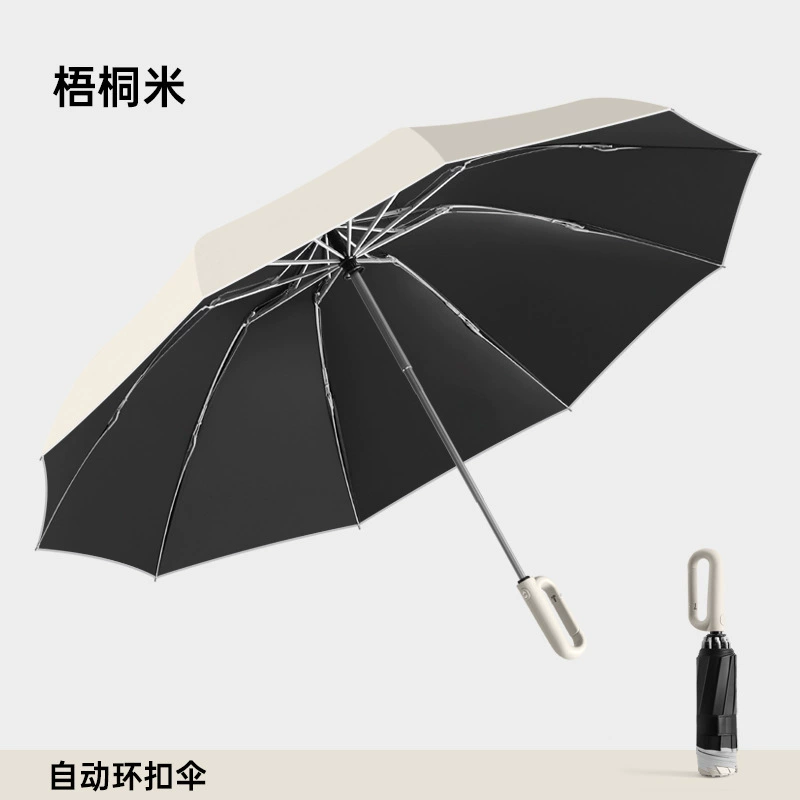 Automatic handheld men's quality windproof umbrella, fully automatic, increased thickness