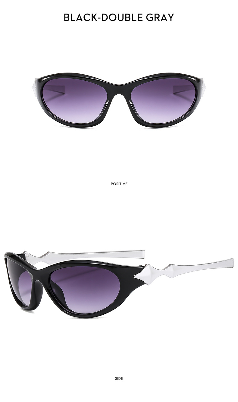 45g Weight Full Frame Glasses Structure Sunglasses Classification PC, UV400 Protection Lens Material Special-Shaped Mirror Glasses Style Outdoor, Travel Occasion Geometric Pattern Unisex Gender Streetwear Style Streetwear Geometric PC UV400 Protection Special-Shaped Mirror Full Frame Men's Sunglasses 12