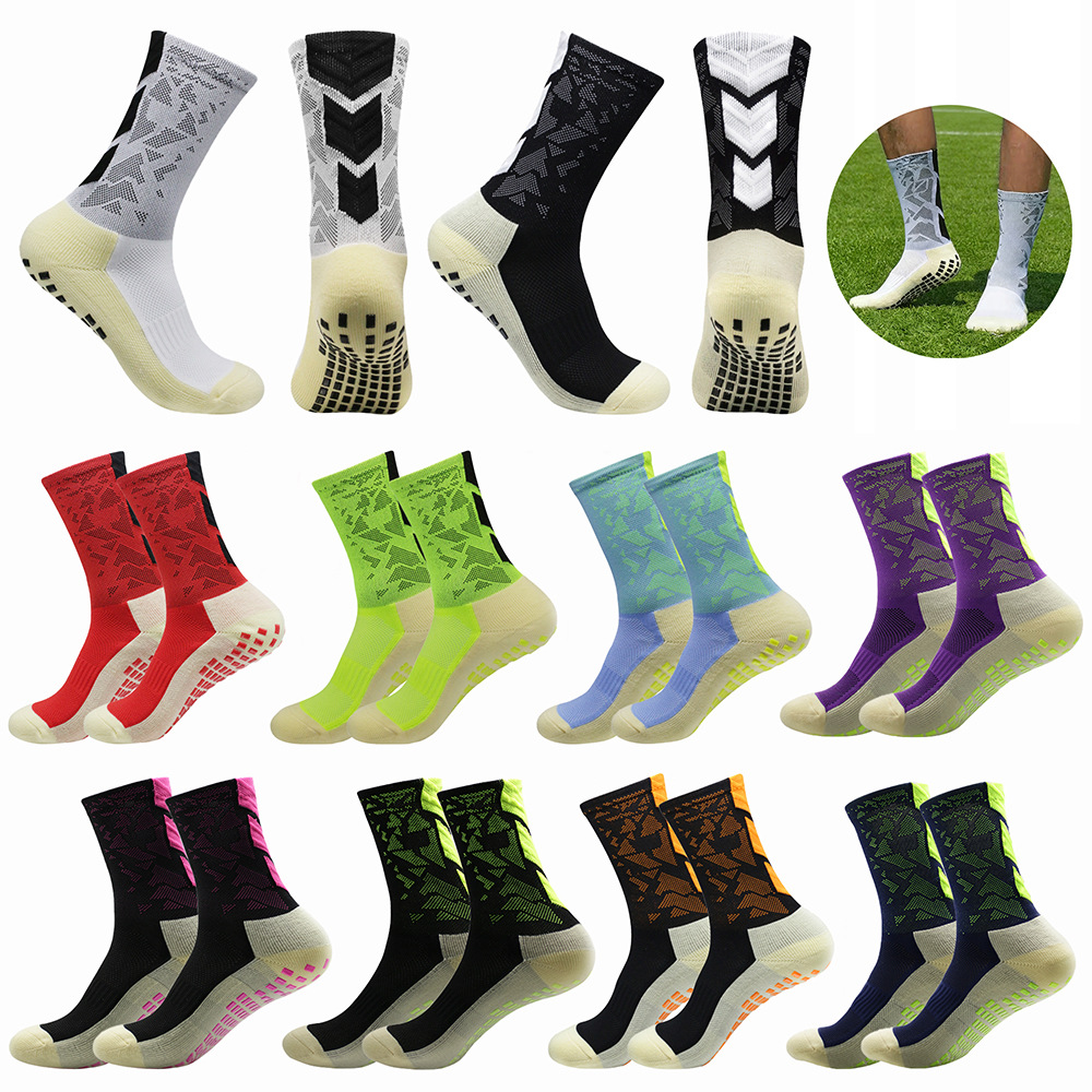 Cross-Border Camouflage Arrow Football Socks, Non-Slip Glue Basketball Socks, Towel Bottom Sports Socks, Sweat-Absorbent Breathable Cycling Socks