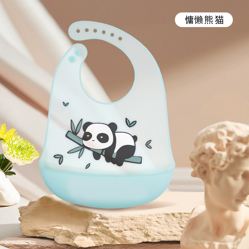 宝宝吃饭超薄硅胶围兜儿童饭兜婴儿柔软轻薄防水围嘴口水兜口水巾|undefined