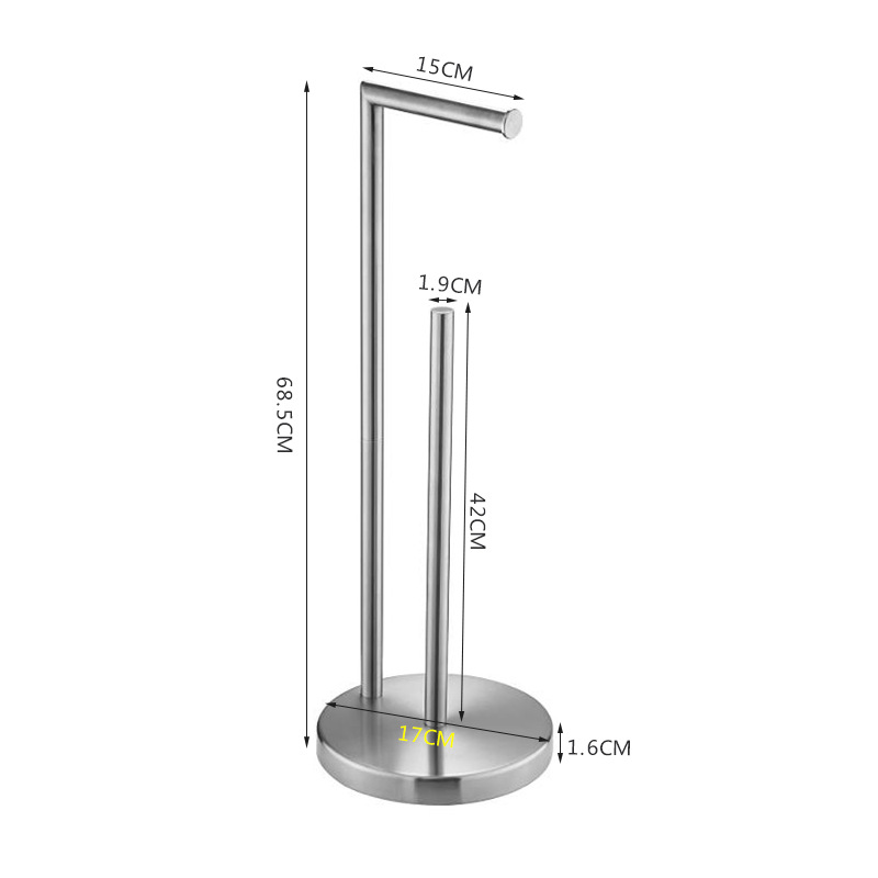 Soporte de Pie para Rollo de Papel Higiénico, para Hogar, Soporte de Tejidos para Cocina o Baño.