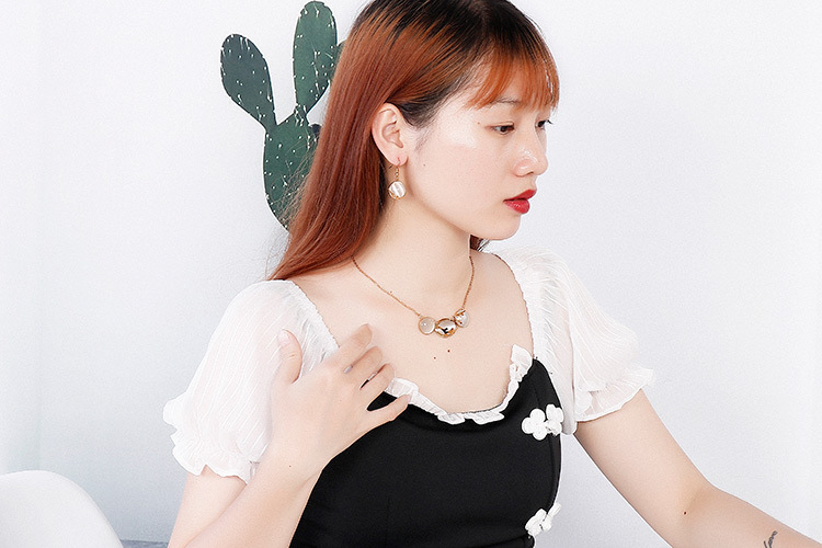 stainless steel necklace earrings jewelry set wholesale