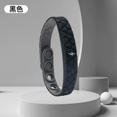Anion anti-static bracelet elimination artifact anti-static bracelet with men's and women's sports anti-static removal chain (Static Rod/Key Bag) - lightning-diamond-pattern-zhizhen-black-unpackaged