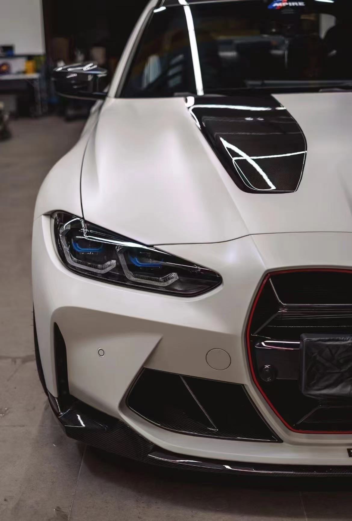 Suitable for Bmw M3G80/M4G82 Upgrade Mp Model Carbon Fiber Fog Light Frame Wet Carbon Dry Carbon
