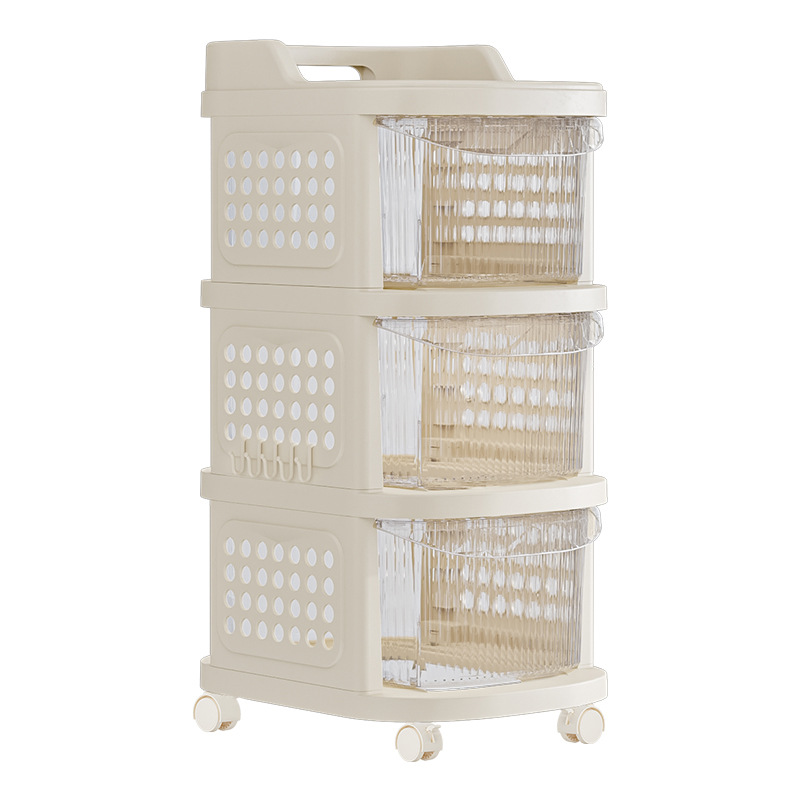 取り付けなしカート多層引き出し式物置棚物置棚間食ベビー用品移動収納戸棚