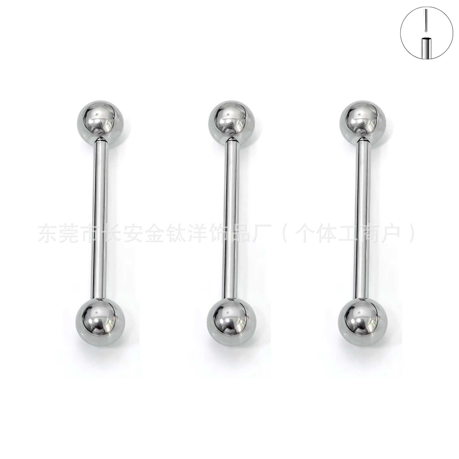 F136 Titanium Pin Round Ball Tongue Nail Ear Bridge Plug Straight Rod Ear Nail Ear Bone Nail G23 Titanium Alloy Piercing Jewelry detail image 8