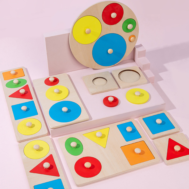 Tablero de clasificación de formas geométricas, juguetes de madera para niños y niñas, reconocimiento de colores, bloques educativos para la primera infancia. image 4