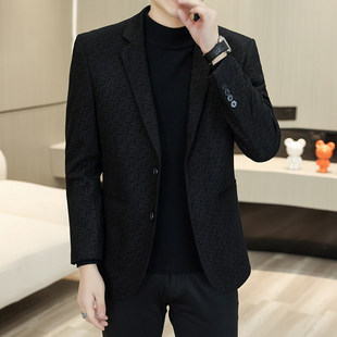 2025 Suit Coat Spring New Young and Middle-aged Men's Single-piece Top Korean High-end Non-ironing Business Break