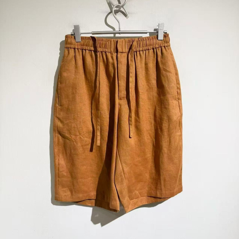 Z Brand 2026Aw Summer New Linen Men's Fashion Breathable Simple Casual Pants Casual Straight Shorts