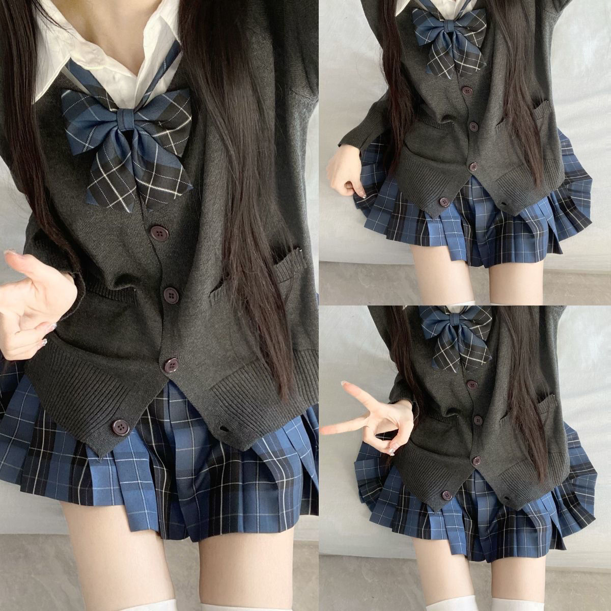 큰 랭 스커트 + 나비 넥타이