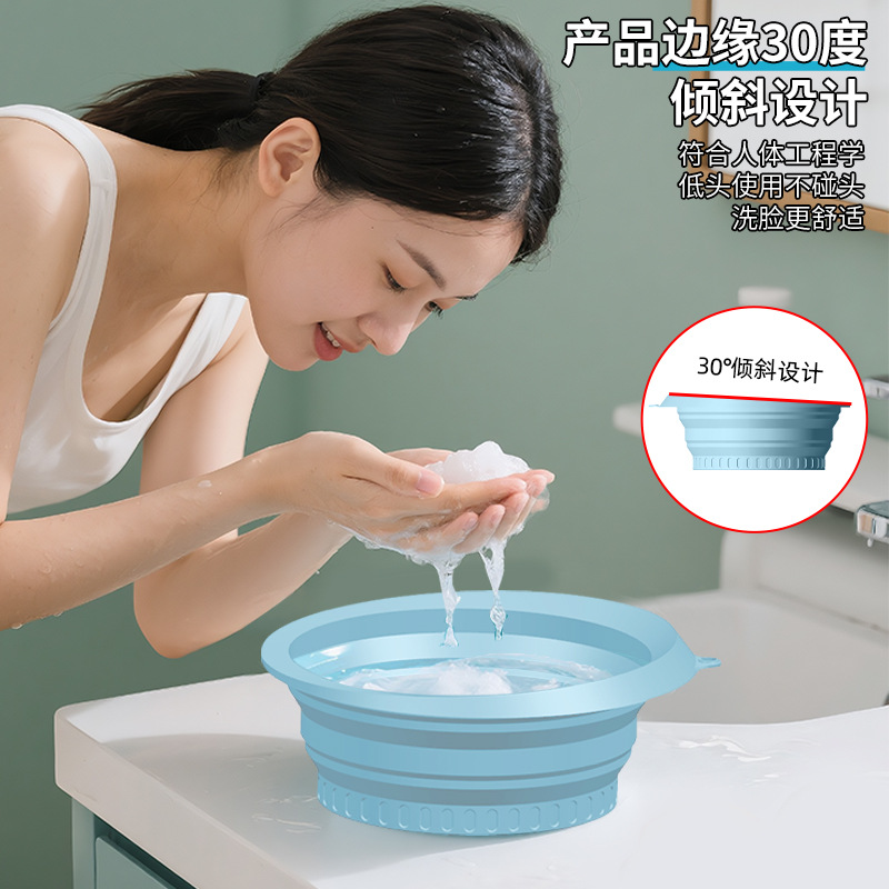 Amazon nuevo lavabo plegable de silicona lavabo doméstico lavabo portátil lavabo plegable lavabo con hielo lavabo