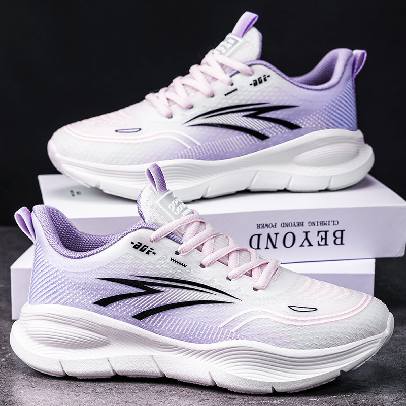 Zapatos de mujer, suela suave, pies no cansados, nuevos zapatos para correr transfronterizos de todo fósforo, zapatos deportivos de suela gruesa, zapatos casuales tejidos voladores transpirables