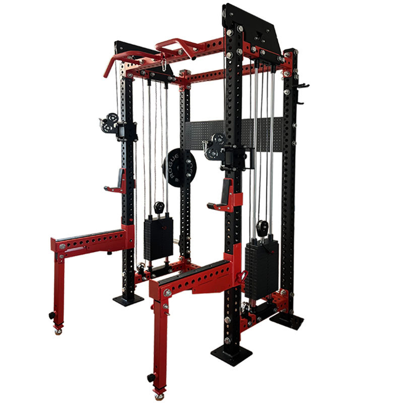 Multifunción integral marco completo en cuclillas marco pequeño pájaro Smith pórtico comercial pesado empuje horizontal en cuclillas artefacto