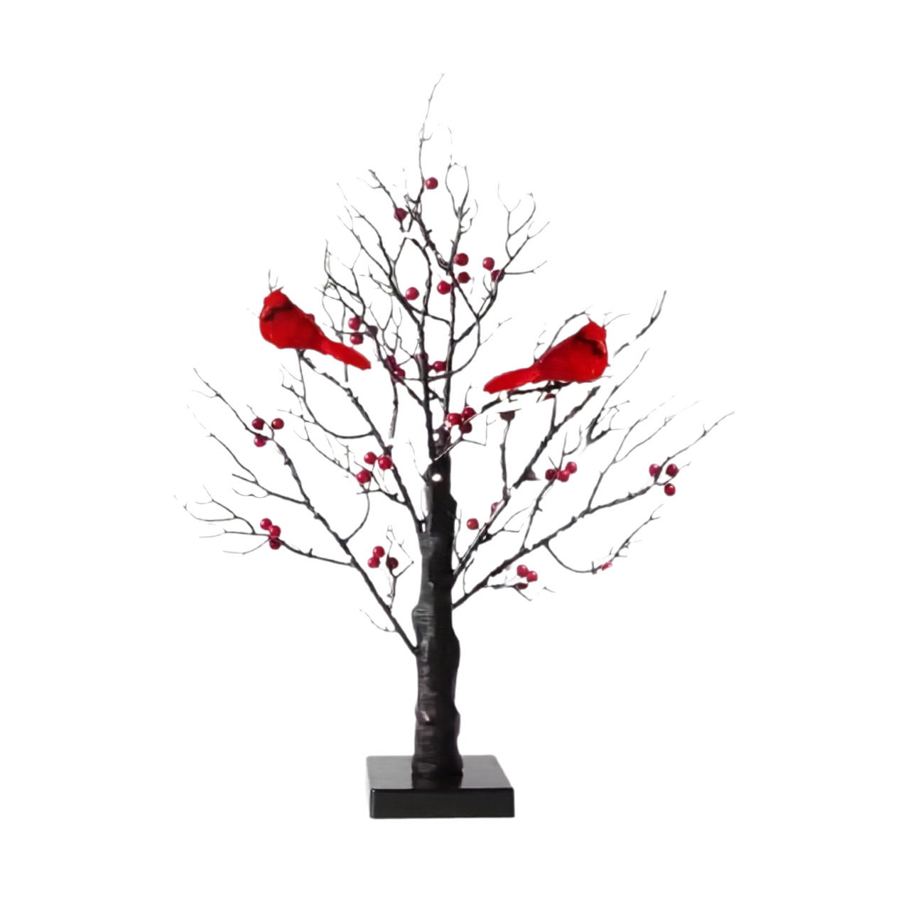 Transfronterizos LED iluminado pájaro rojo árbol de Navidad de escritorio de vacaciones decoración de decoración interior del Festival de Primavera luz de árbol de Navidad