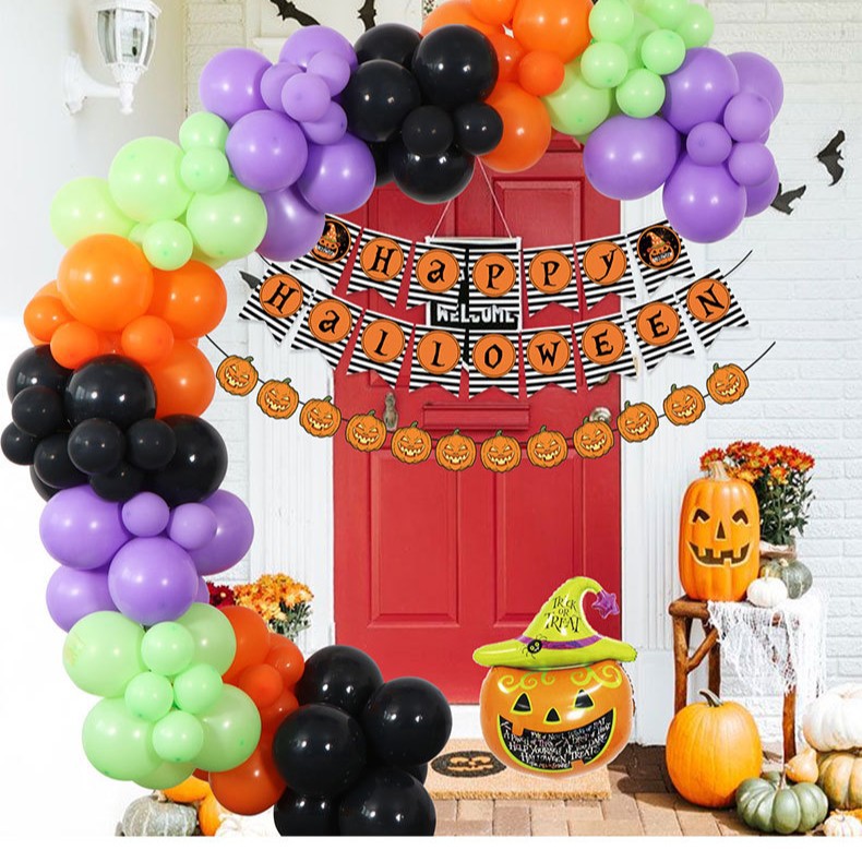 Cross-border Halloween fiesta decoración globo combinación cráneo calabaza globo fantasma Festival Fiesta Halloween globo
