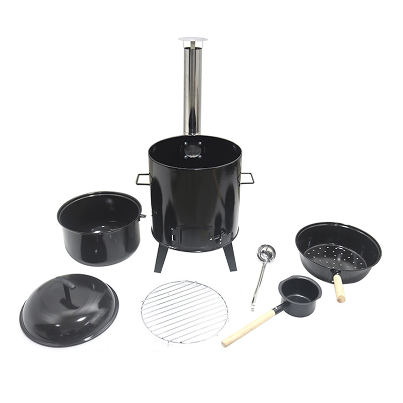 Amazon Hot Sale 14 pulgadas multifuncional al aire libre más parrilla camping americano camping pan al aire libre cocinar utensilios