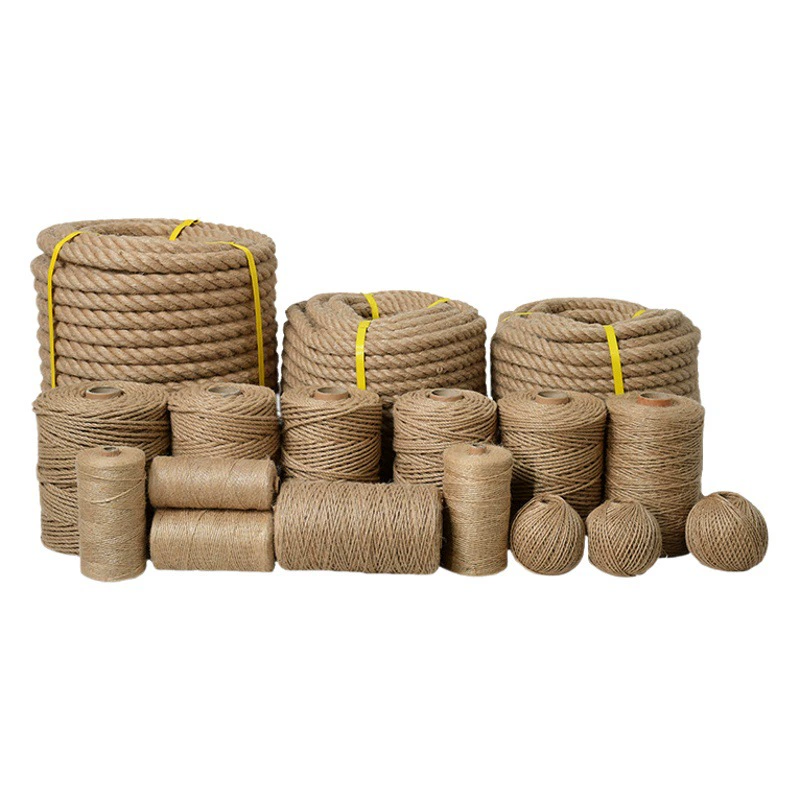 Большой Прокат Конопляная Веревка Натуральная Джутовая Веревка Ручной Сплетенный Толстый Винтаж Декоративные Конопляная Веревка Вязальная Веревка Высокое Качество Джутовая Веревка