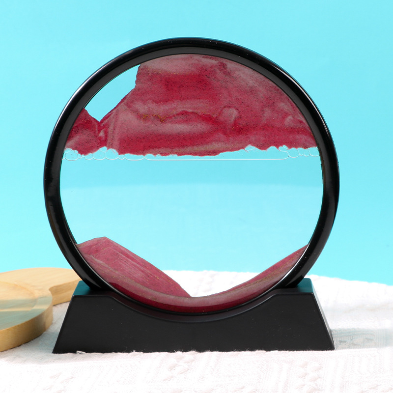 7inch 블랙 프레임 핑크 글리터