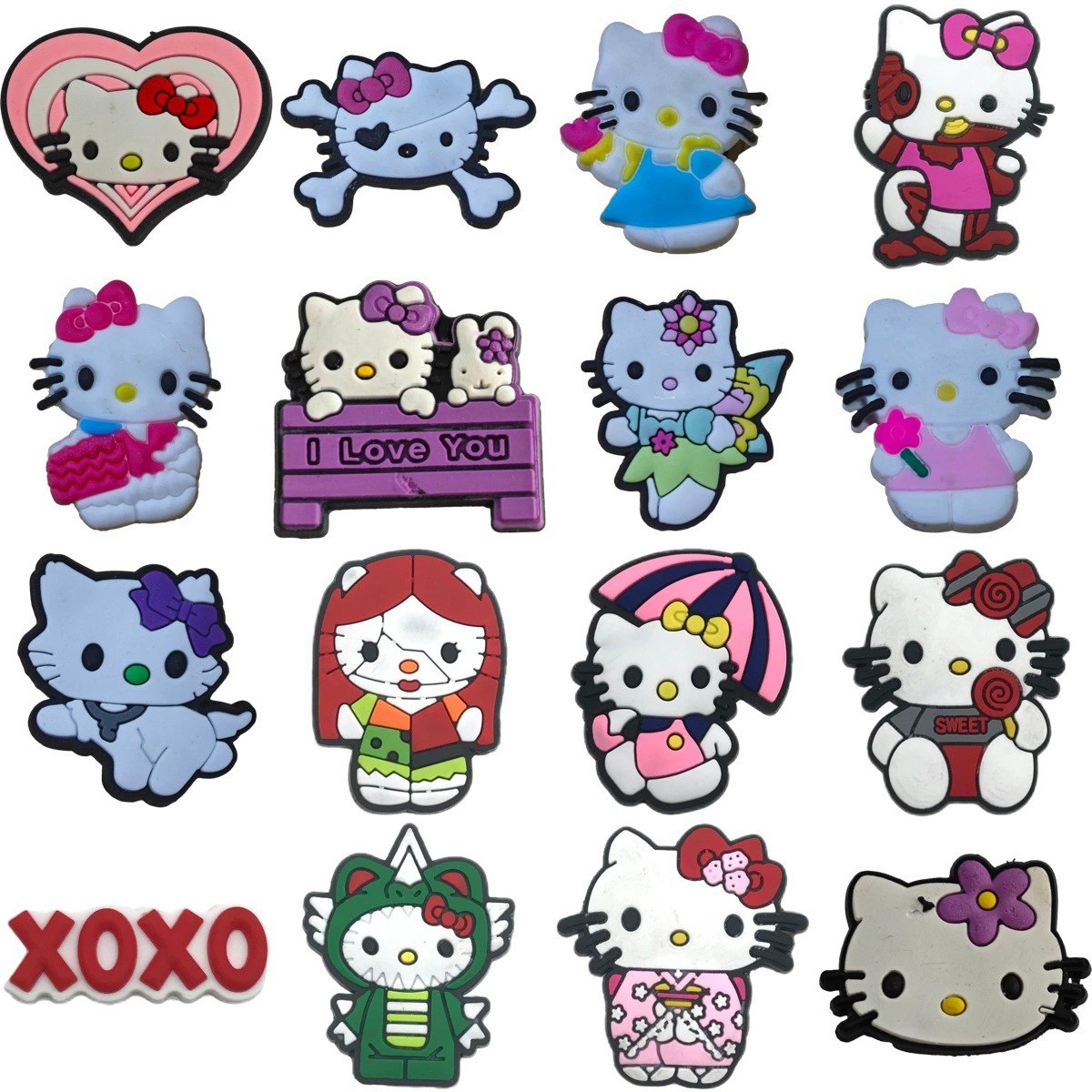 Hello Kitty, обувь, пряжка, мультяшный аксессуар, сумка, набор