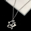 Cartoon pendant stainless steel hip-hop style suitable for men and women, universal necklace, sweater, simple and elegant design, wholesale