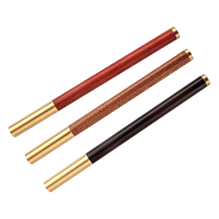 Solid Wood Wooden Signature Pen Brass Gel Pen Office Business Gift Wooden Pen Pen Laser Engraving Factory Direct Supply