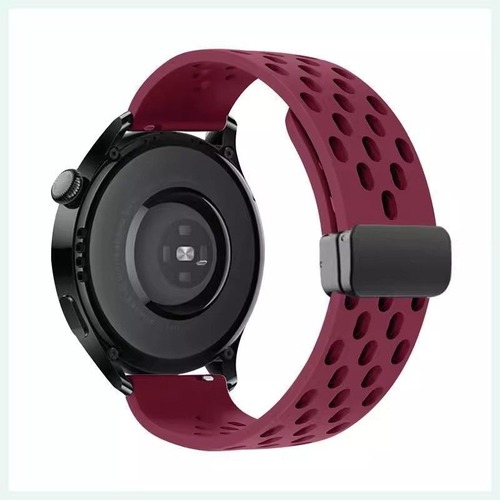 Applicable for Huawei GT5 watch, watch4pro, silicone hole breathing watch strap, magnetic foldable, compatible with GT3/2pro, 18mm