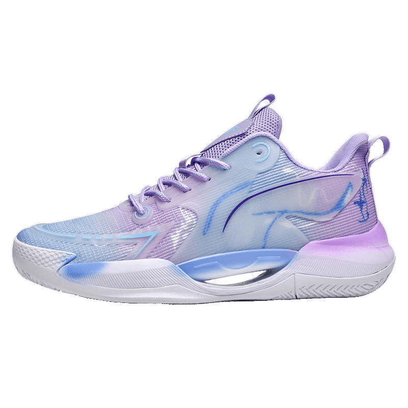 Zapatillas de baloncesto de tendencia luminosa transpirables de malla ultraligera de la marea nacional