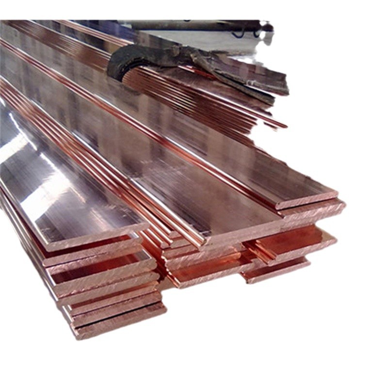 Fábrica de barra de bus de cobre rectangular al por mayor TMY100 * 10 barra de cobre perforada 40 * 4 / 60 * 80T2 barra de cobre estañado