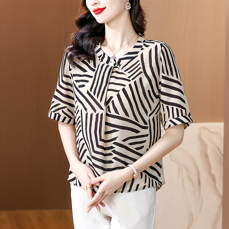 French fashionable large-size chiffon shirt for women cross-border…