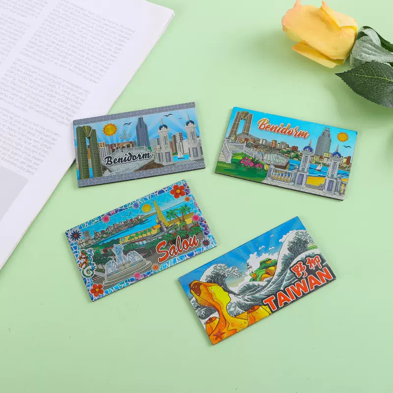欧式景点3d立体冰箱贴定制diy创意软胶磁性贴定做文创纪念品礼品