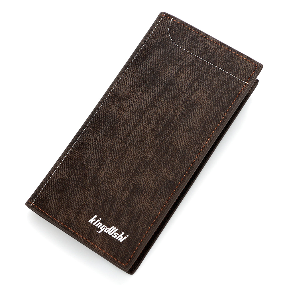 Nuevo tipo de cartera larga de hombre simple bolso de mano de hombre bolso de traje multi-tarjeta billetera bisagra monedas bolso de cambio