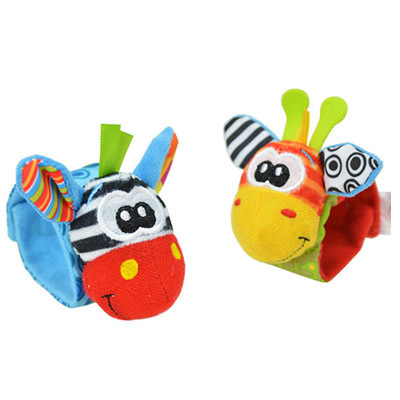 Sozzy lindo animal muñeca Bell calcetines bebé educación temprana sonando papel bebé sonajero juguete de peluche