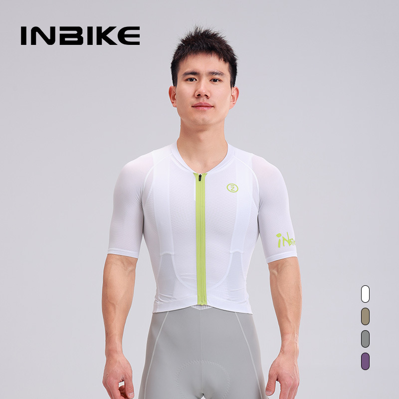 INBIKE25 Cycling Clothing Men's New Road Car Thin Short-sleeved Spring and Summer Short-sleeved Road Bike Fun