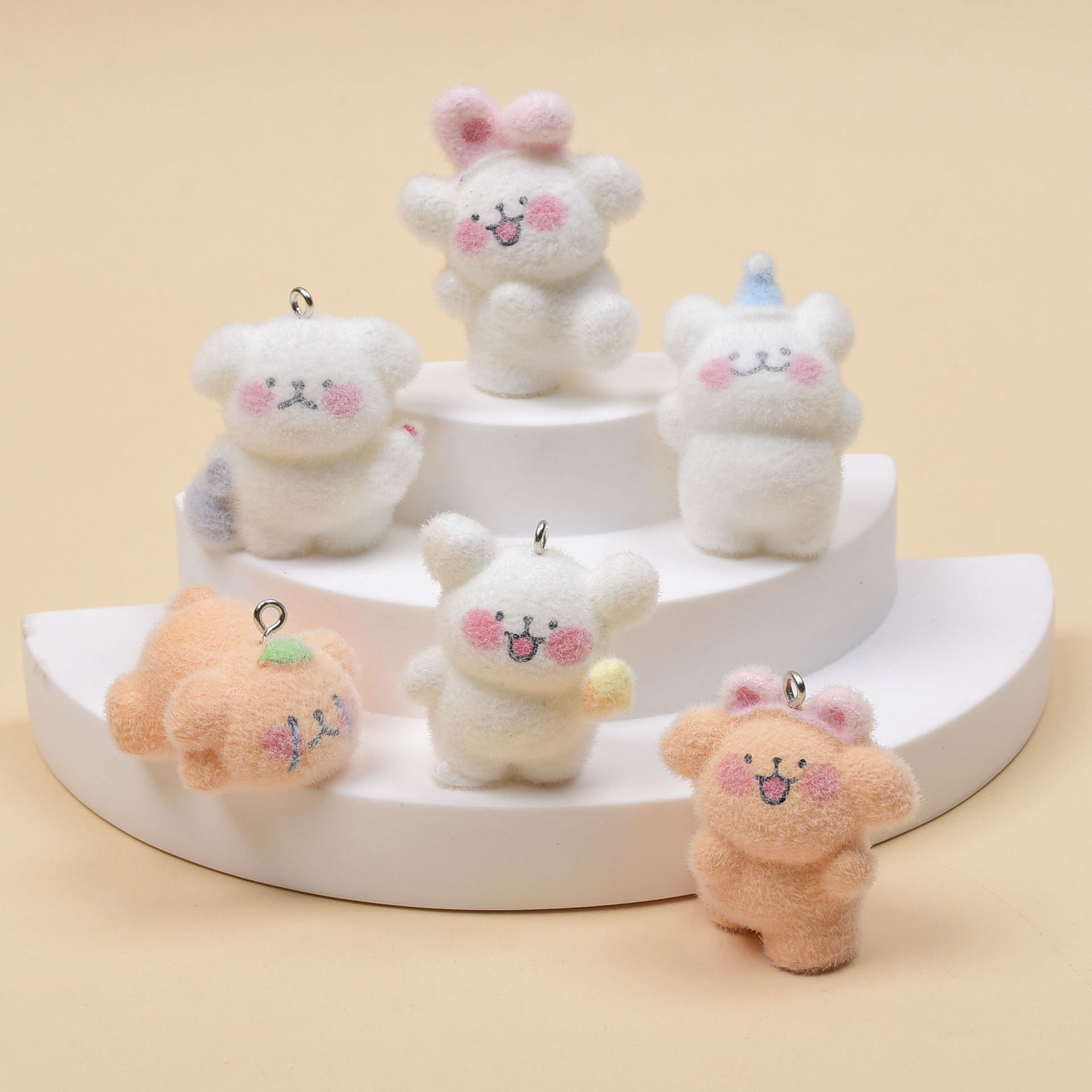 잠금 라인 강아지 펜던트 귀여운 펜던트 키 체인 휴대 전화 체인 소재 Diy 가방 펜던트 장식 액세서리