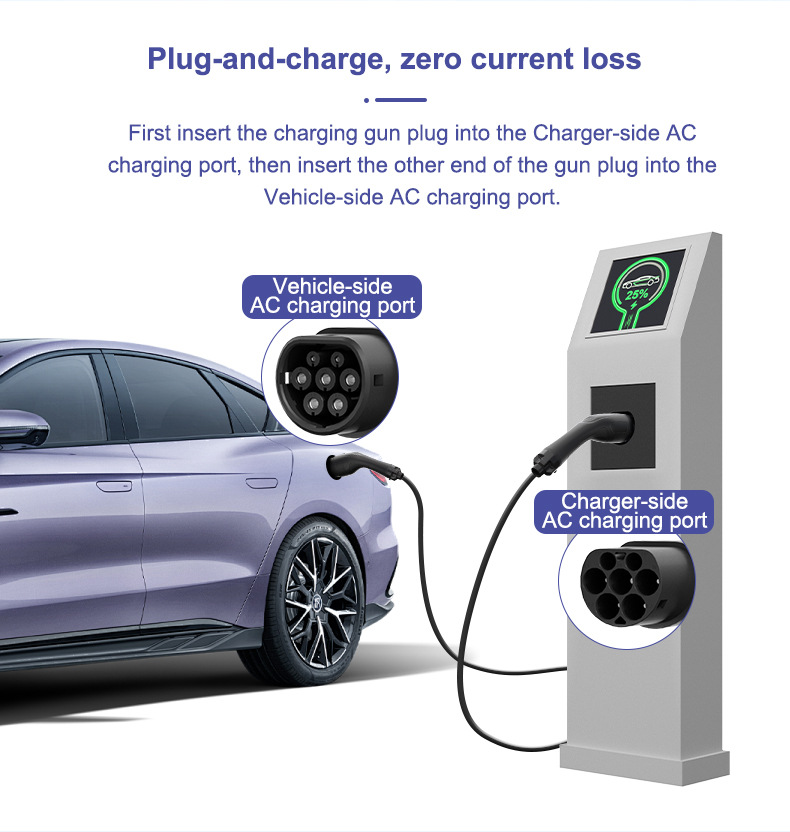 European Standard Dual-Head Gun Type2, Exclusively for European Cross-Border Use, 3.7Kw for New Energy Vehicle Charging Stations, 7-Kilowatt Type 2