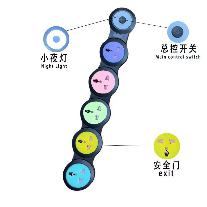 Multifuncional deformación enchufe de línea estándar ruso estándar británico y europeo placa de conexión creativa enchufe de línea de alta potencia enchufe