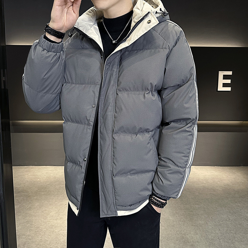 2024 ropa de algodón para hombres gruesa abrigo de invierno ropa de algodón con capuzas marca de moda casual estilo sonido explosivo