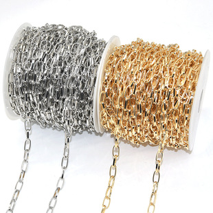 DIY jewelry accessories iron Oval flat rectangular cross chain jewelry chain clothing earrings bag material