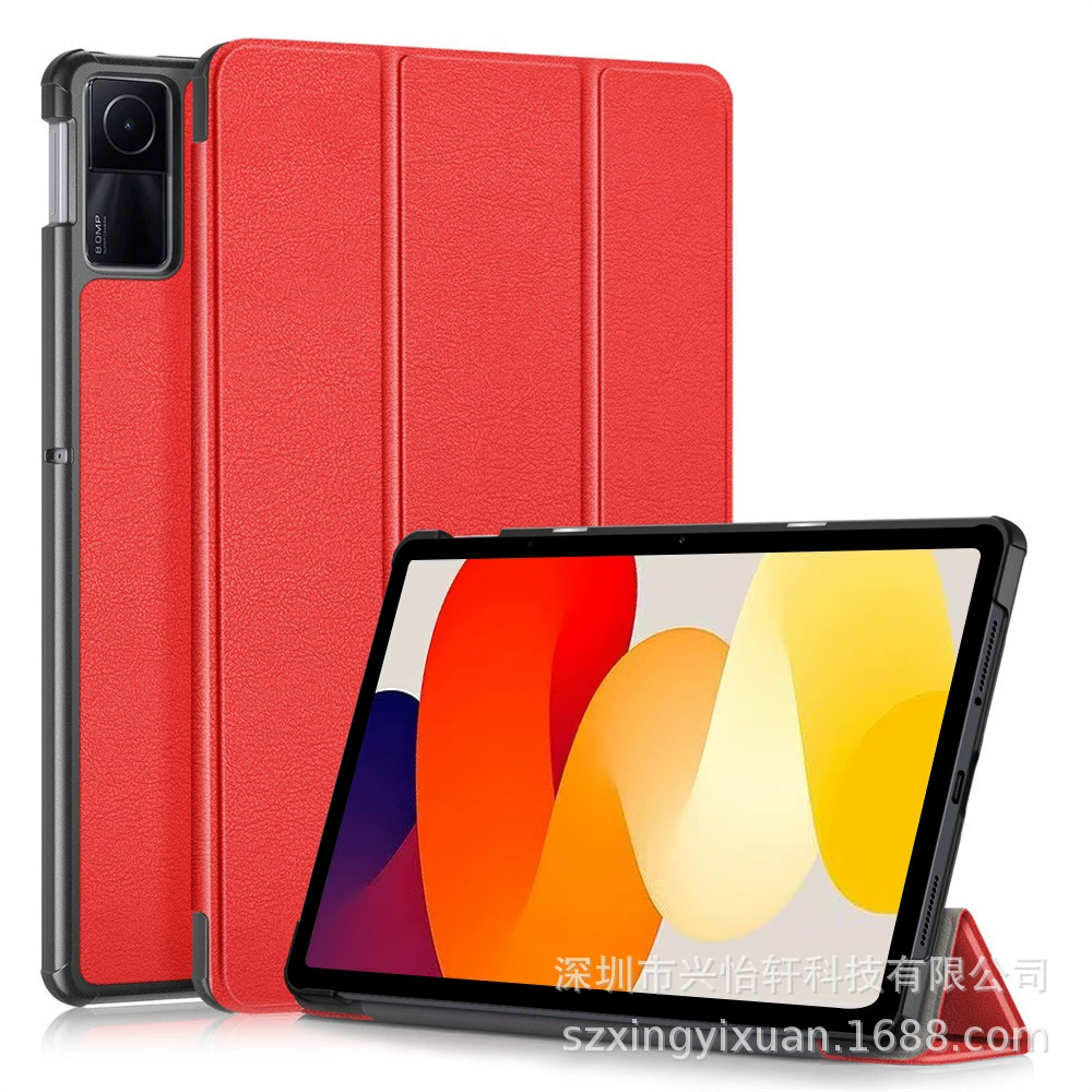 Подходящий чехол для планшета Redmi Redmi Pad SE 11-дюймовый защитный чехол из кожи с тройной% скидкой 2023