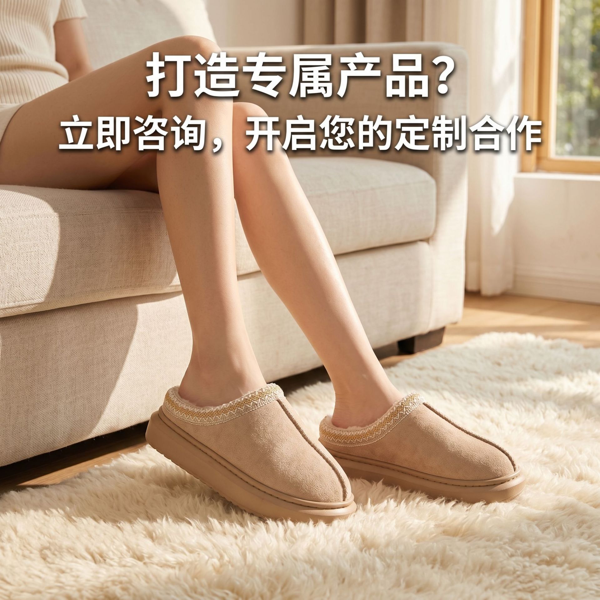 Pantuflas de Peluche para Mujer, Venta al por Mayor para Comercio Exterior Transfronterizo, Pantuflas de Algodón de Estilo Étnico para Otoño e Invierno, Pantuflas de Algodón Cálidas con Suela Gruesa para Parejas