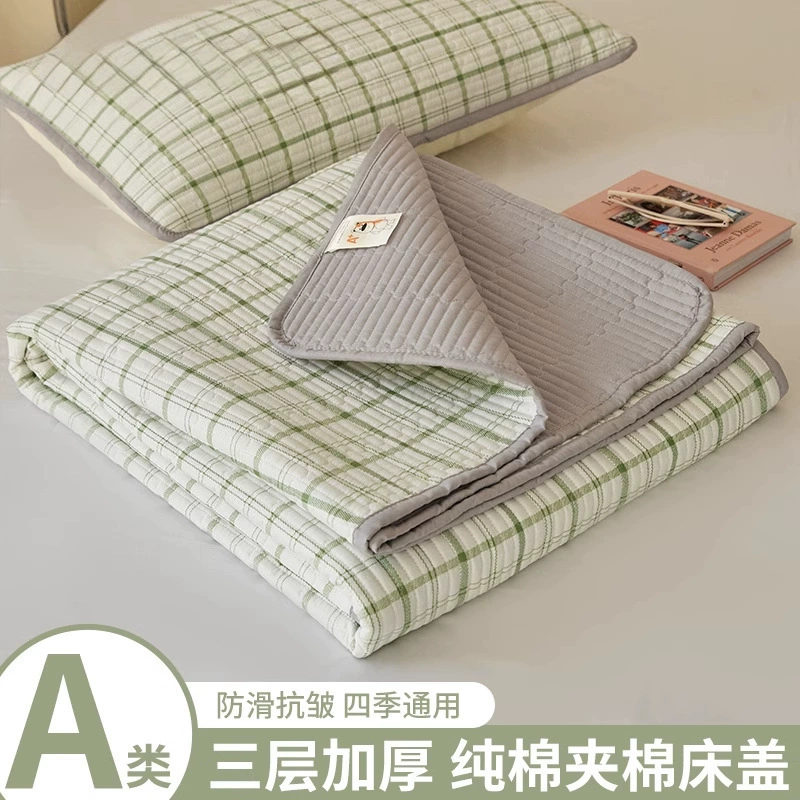 Класс А, нескользящее покрывало из чистого хлопка, цельное хлопковое стеганое татами, простыни 2025, новая модель на все сезоны 4